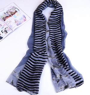 Zebra print viscose scarf wholesale