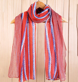 Viscose stripe print scarf wholesale