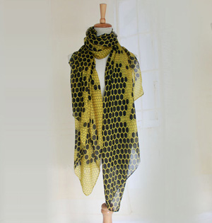 Wholesale graffiti viscose cotton scarf