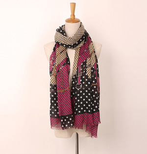 Viscose polka dot scarf wholesale
