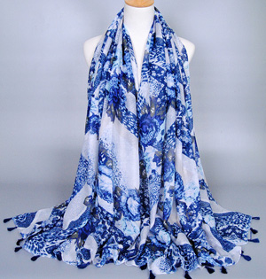 Viscose fringed scarf wholesale