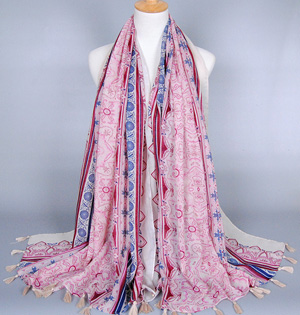Wholesale viscose embroidered scarf