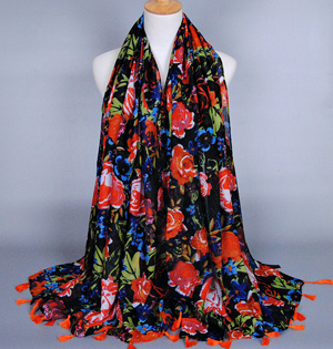 Wholesale floral scarf viscose
