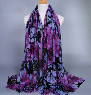 Watercolor floral scarf wholesale
