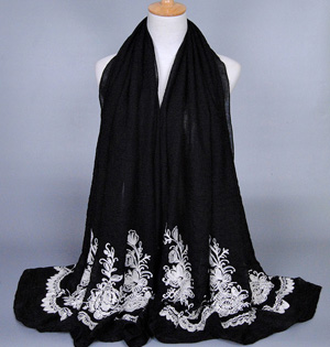Wholesale embroidered infinity scarf