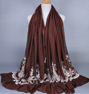 Wholesale embroidered infinity scarf
