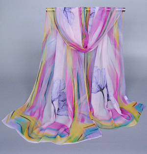 Wholesale floral georgette scarf