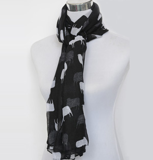 Silk animal print scarf wholesale