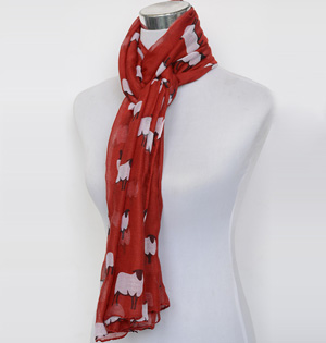 Silk animal print scarf wholesale