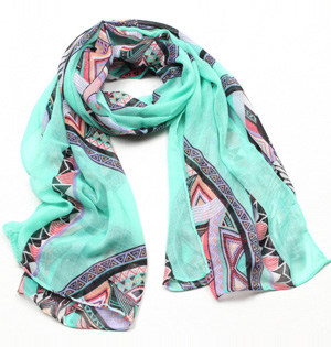 Geometric print ladies scarves wholesale