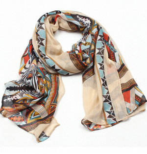 Geometric print ladies scarves wholesale