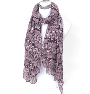 Geometric chaos viscose oblong scarf