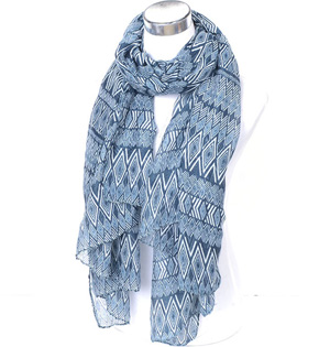 Geometric chaos viscose oblong scarf