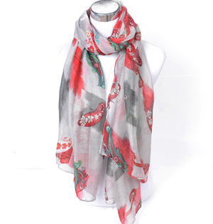 Viscose tassels floral scarf wholesale