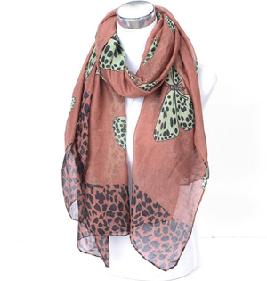 Leopard viscose scarf wholesale