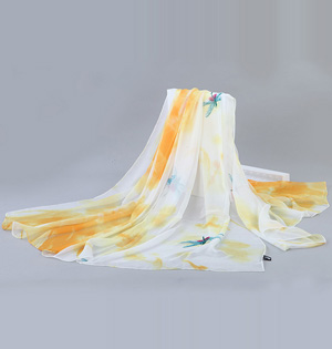 Women silk printed scarf wholesale