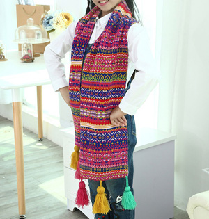 Kids jacquard cashmere scarf wholesale