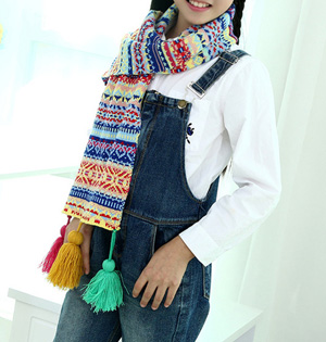 Kids jacquard cashmere scarf wholesale