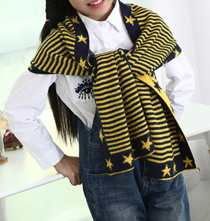 Knitted wool fabric kids scarf wholesale