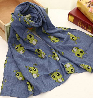 Wholesale kids cartoon scarf cotton