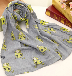 Wholesale kids cartoon scarf cotton