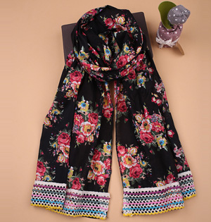 Wholesale embroidered scarf for kids
