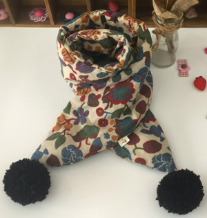 Kids cotton floral scarf wholesale