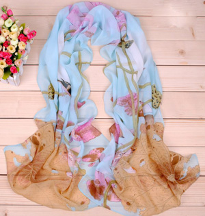 Beautiful silk chiffon scarves