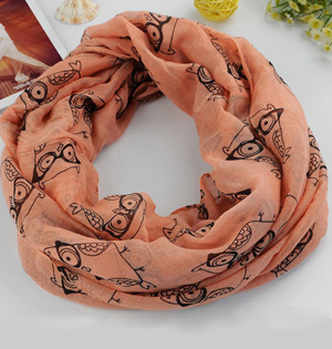 Owl neck scarves for women