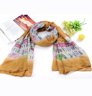 Printed voile scarf wholesale