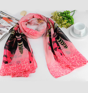 Wholesale floral voile scarves