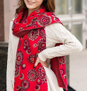 Womens knitted wool scarves