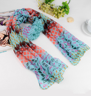 Polyester fashion voile scarves
