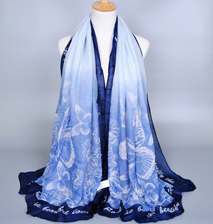 Women silk butterfly scarf