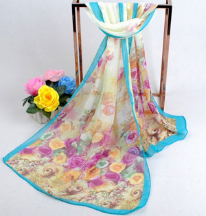 Thai raw silk scarf