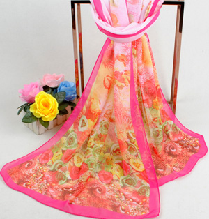 Thai raw silk scarf