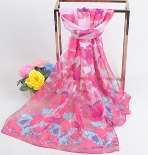 Silk hand painted scarf