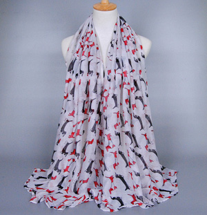 Animal print silk scarf wholesale