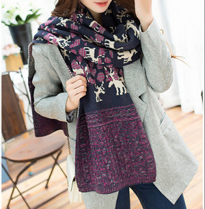 Women wool winter scarf