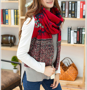 Women wool winter scarf