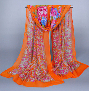 Wholesale painted silk scarf