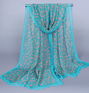 Silk print scarf wholesale
