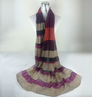 Wholesale stripe print scarf