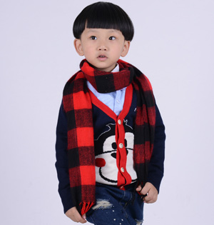Wholesale children plaid scarf