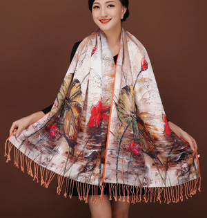 Women spring silk scarf wholesale
