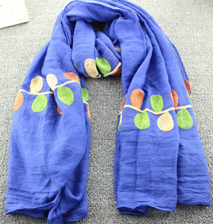 Wholesale embroidery cotton scarf
