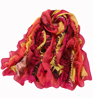 Wholesale printed silk chiffon scarf