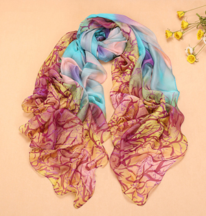 Leopard print silk scarf