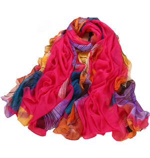 Silk pink scarves wholesale