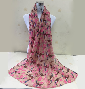 Womens floral wide scarf wholesale